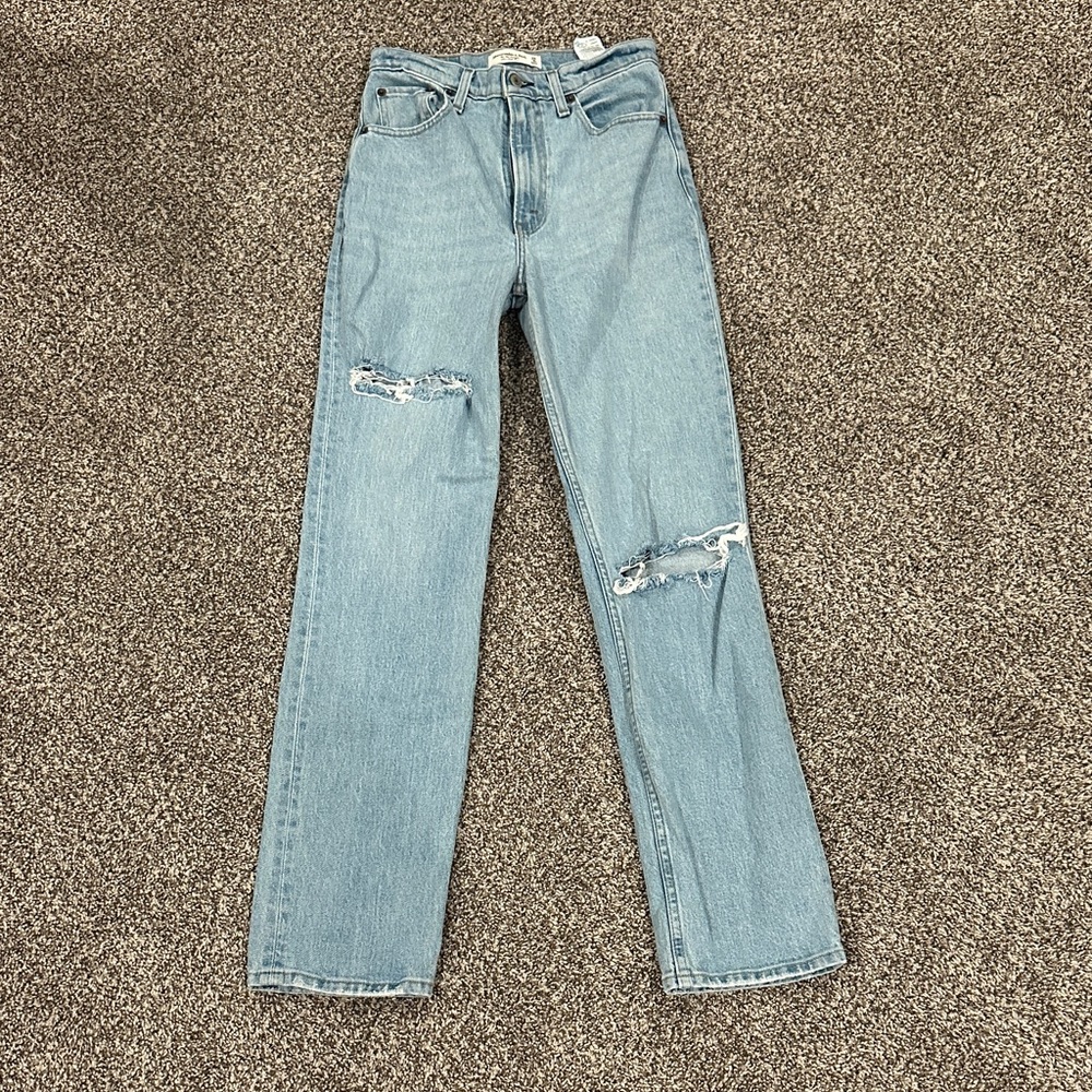 Classic Light Blue Distressed Women Jeans